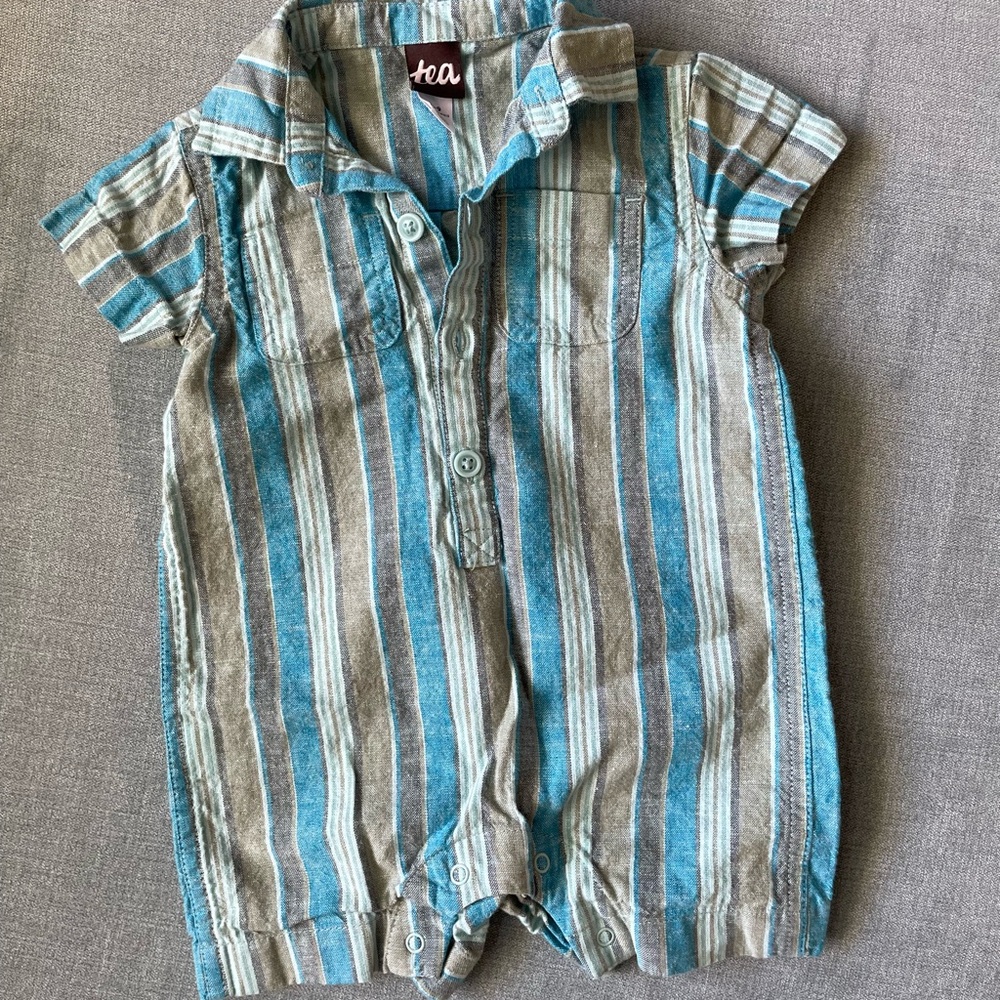 Tea Collection Striped Shortie Romper